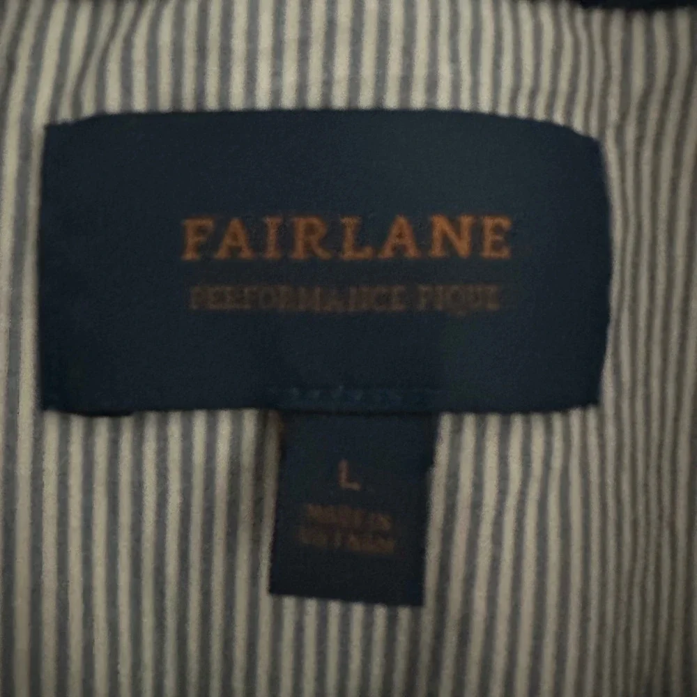FAIRLANE Mens Performance Pique‎ Quarter Zip Pullover Sweatshirt Light Gray Sz L